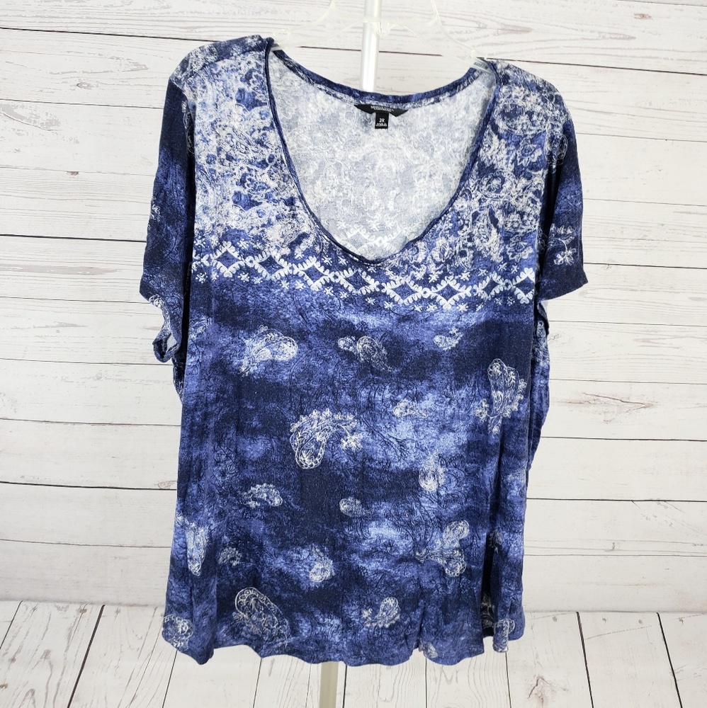 Simply Vera Wang V-Neck Top Size 2X